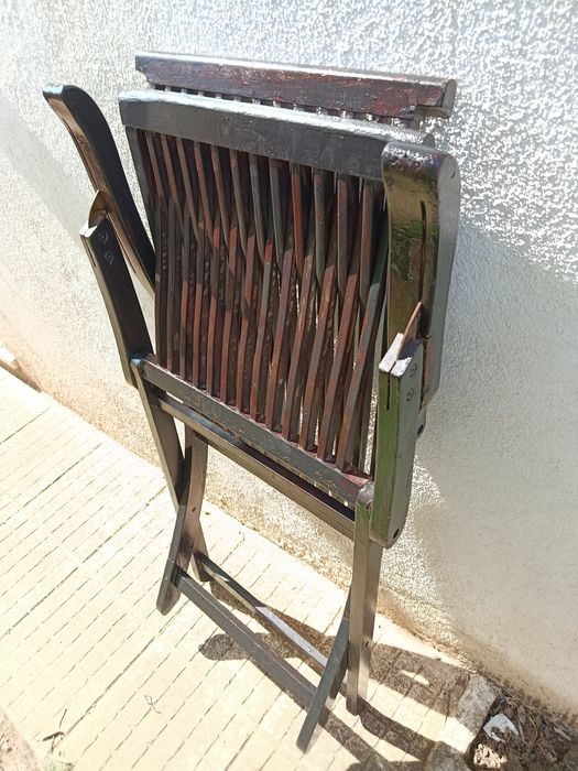 Cadeirão de jardim wenge dobravel