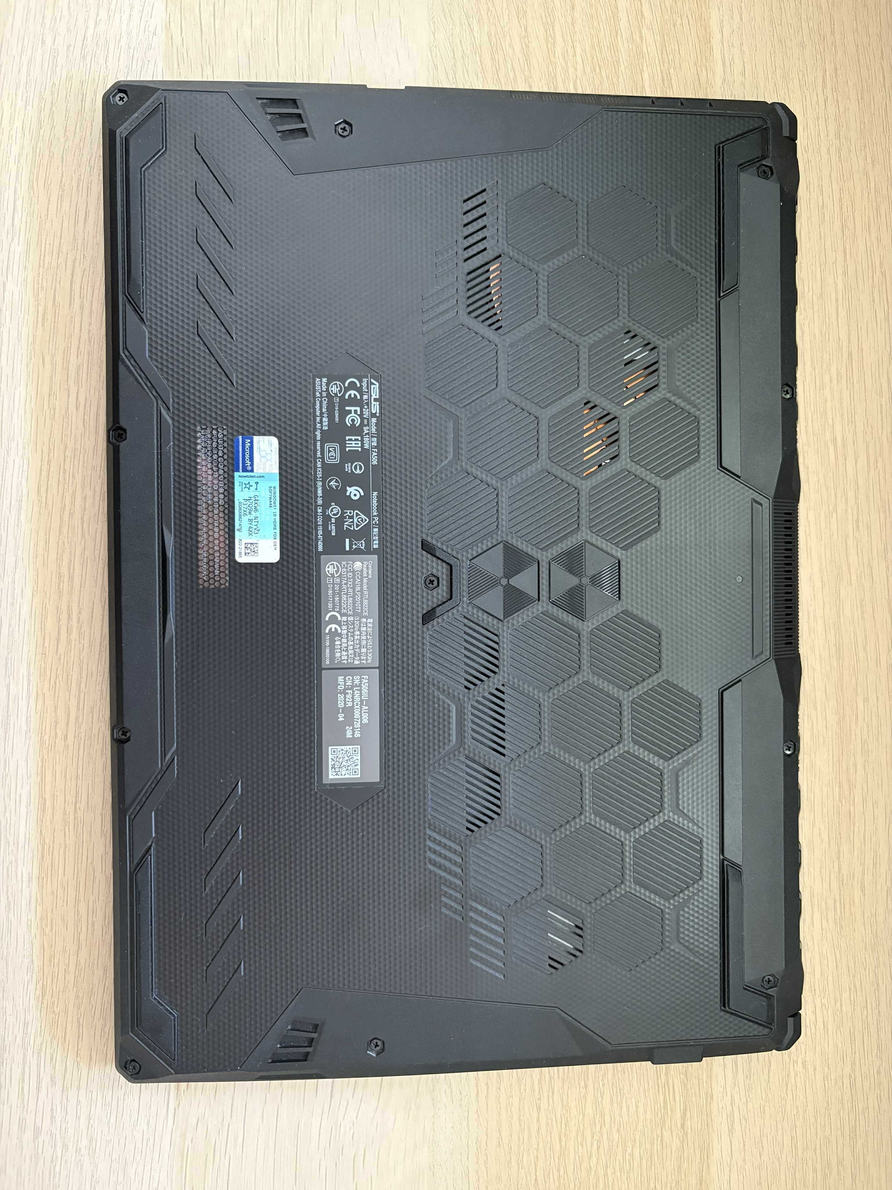 Laptop Gamingowy ASUS TUF Gaming A15 R7-4800H, 1660ti, 16gb ram