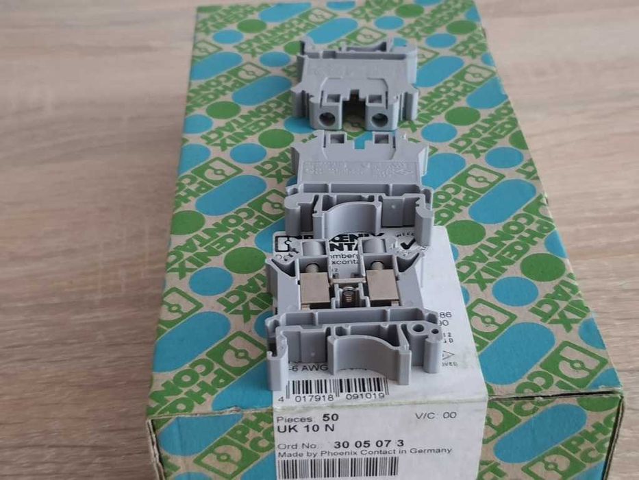 Złączka szynowa 50szt. UK 10N Phoenix Contact ZUG SIMET WAGO Pokój