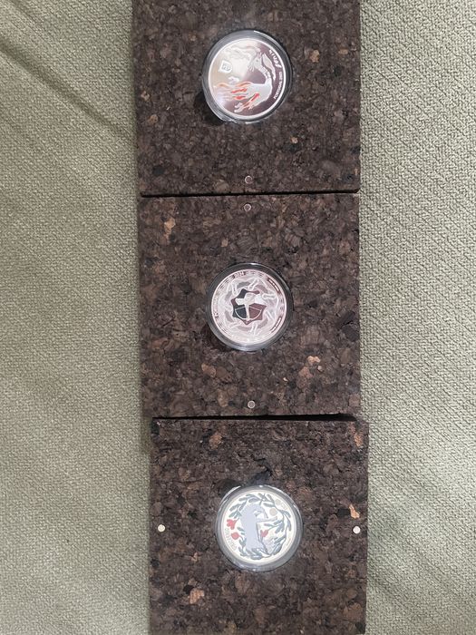 Moedas Proof mitologia e Herois coleccao completa