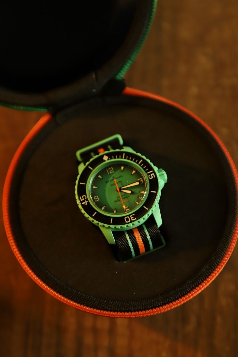 Годинник Blancpain × Swatch Bioceramic Scuba Fifty Fathoms Indian Ocea
