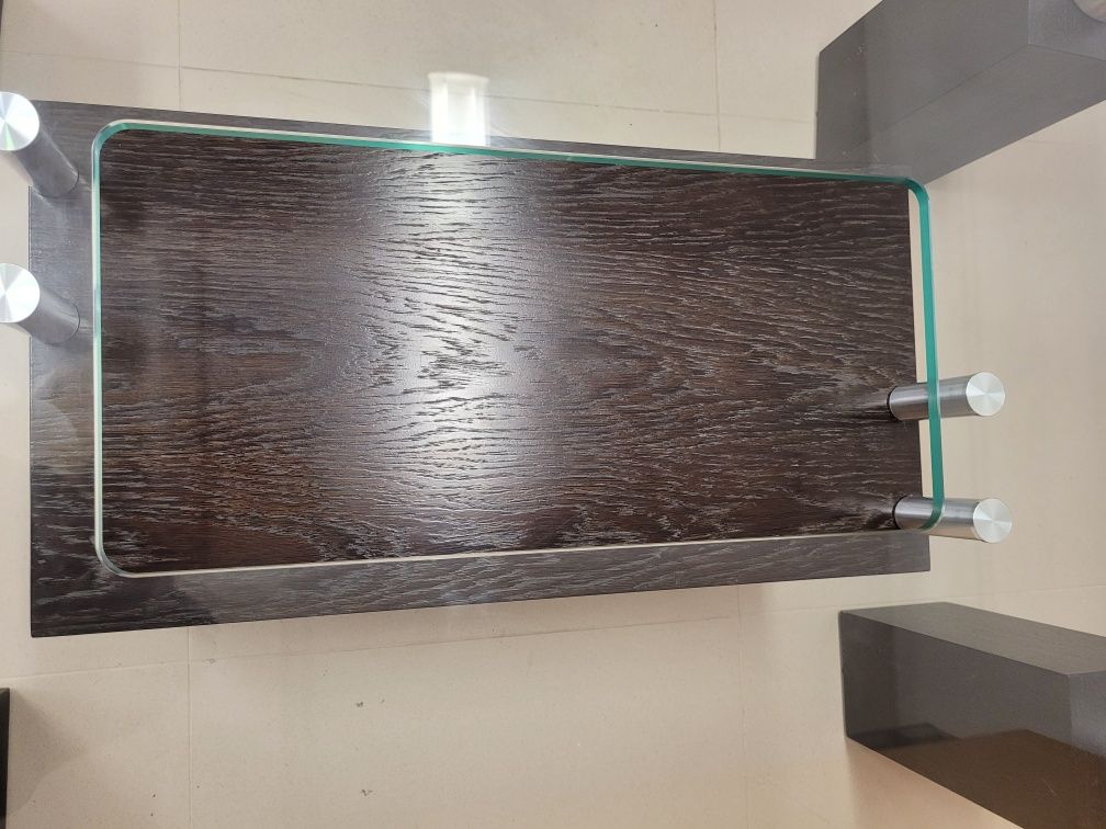 Stół ze  szklanym blatem 120 x 85 cm