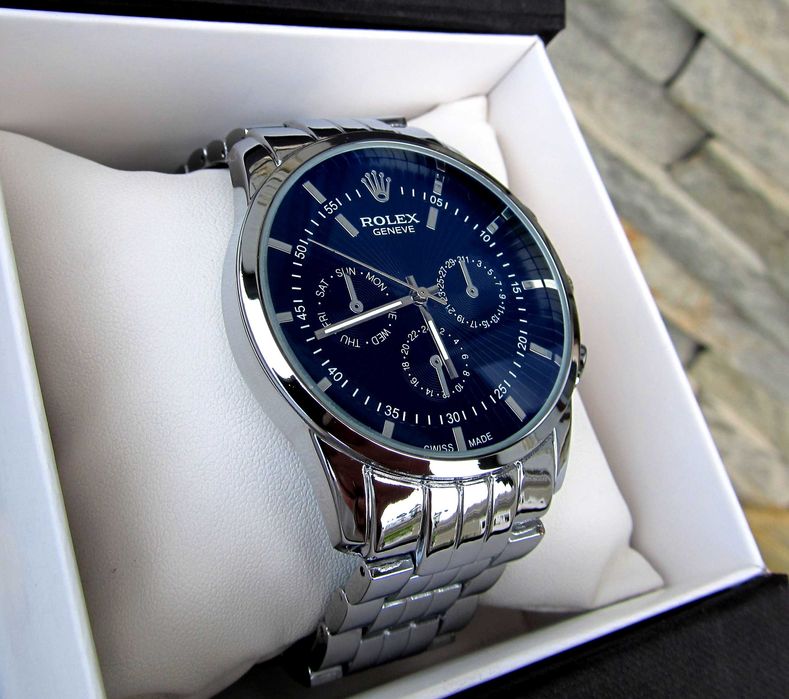 Супермодний кварцевий чоловічий наручний годинник ROLEX 2 кольори