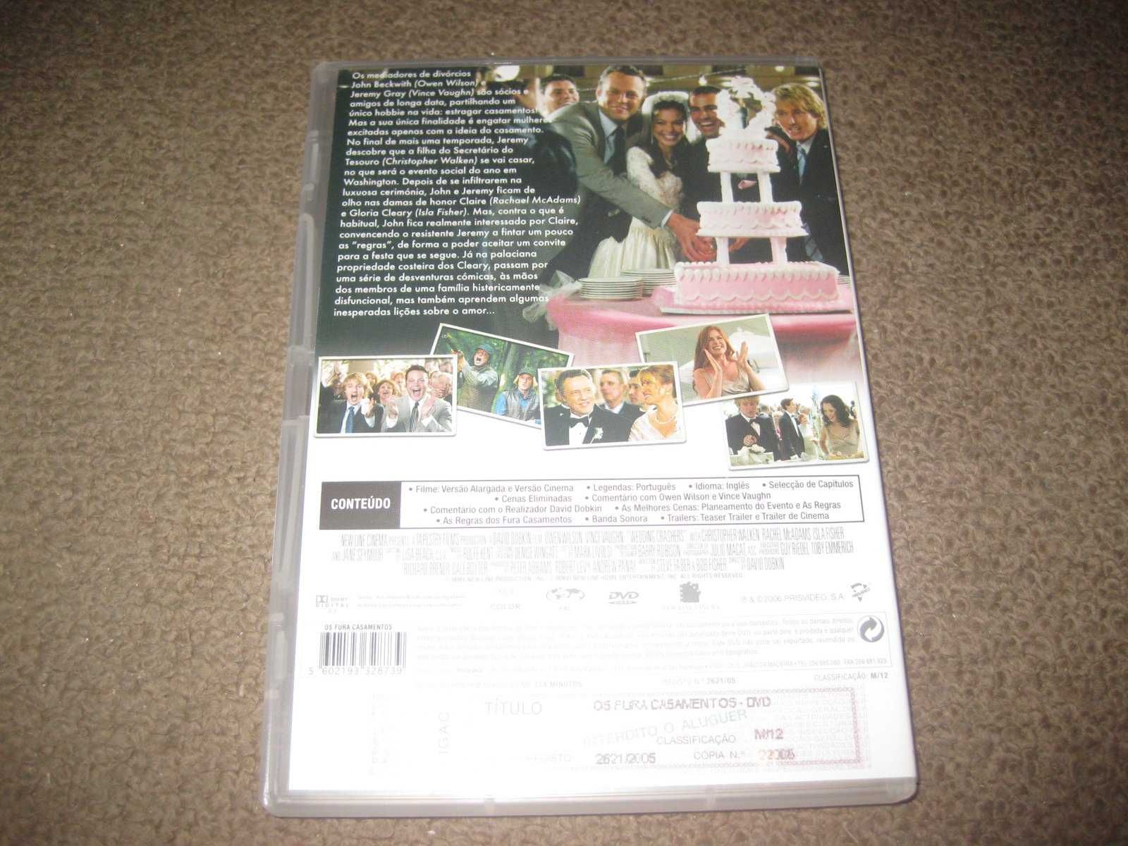 DVD "Os Fura Casamentos" com Owen Wilson