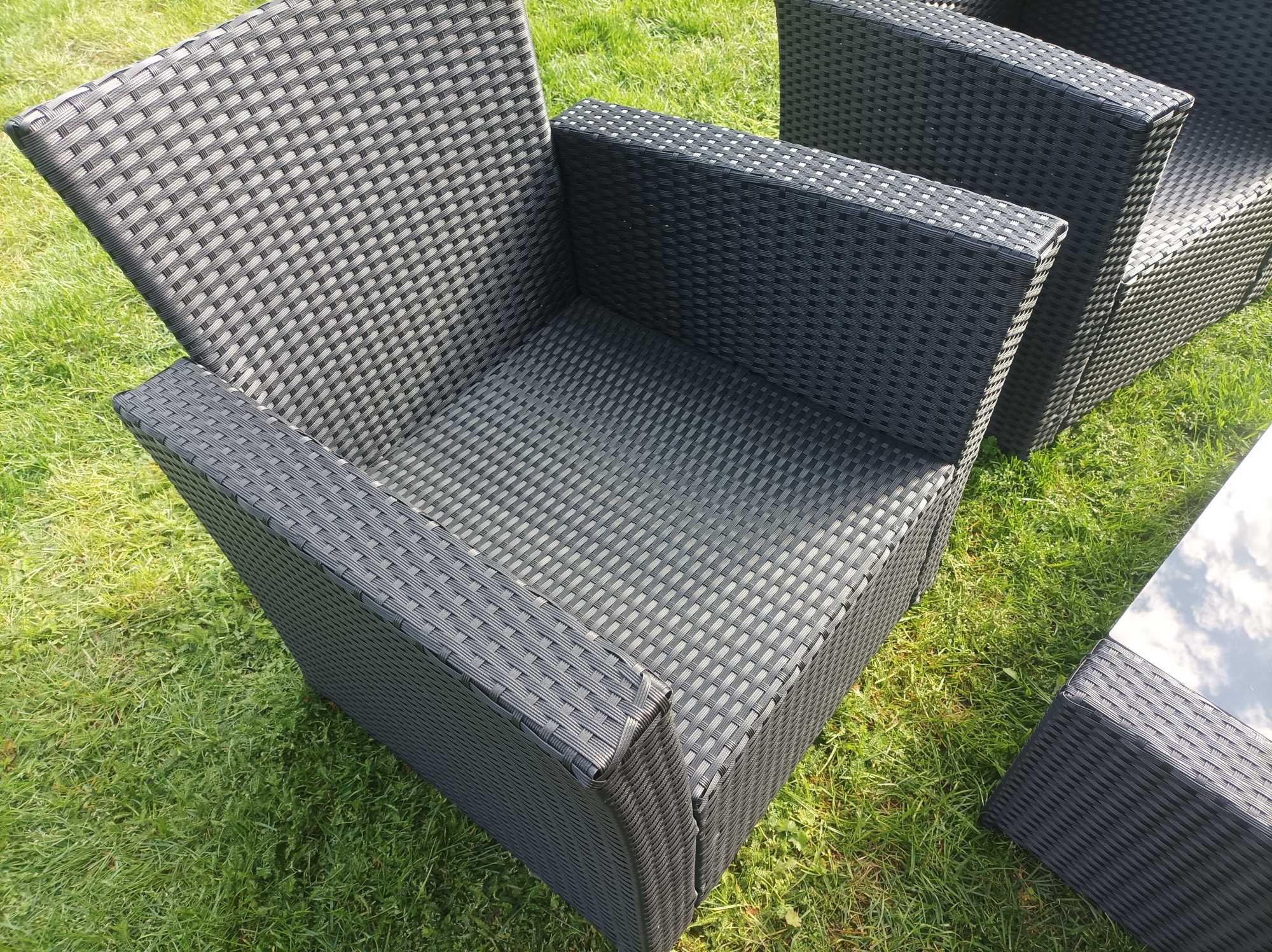 Sofa 2+1+1 krzesła ratanowe meble ogrodowe zestaw