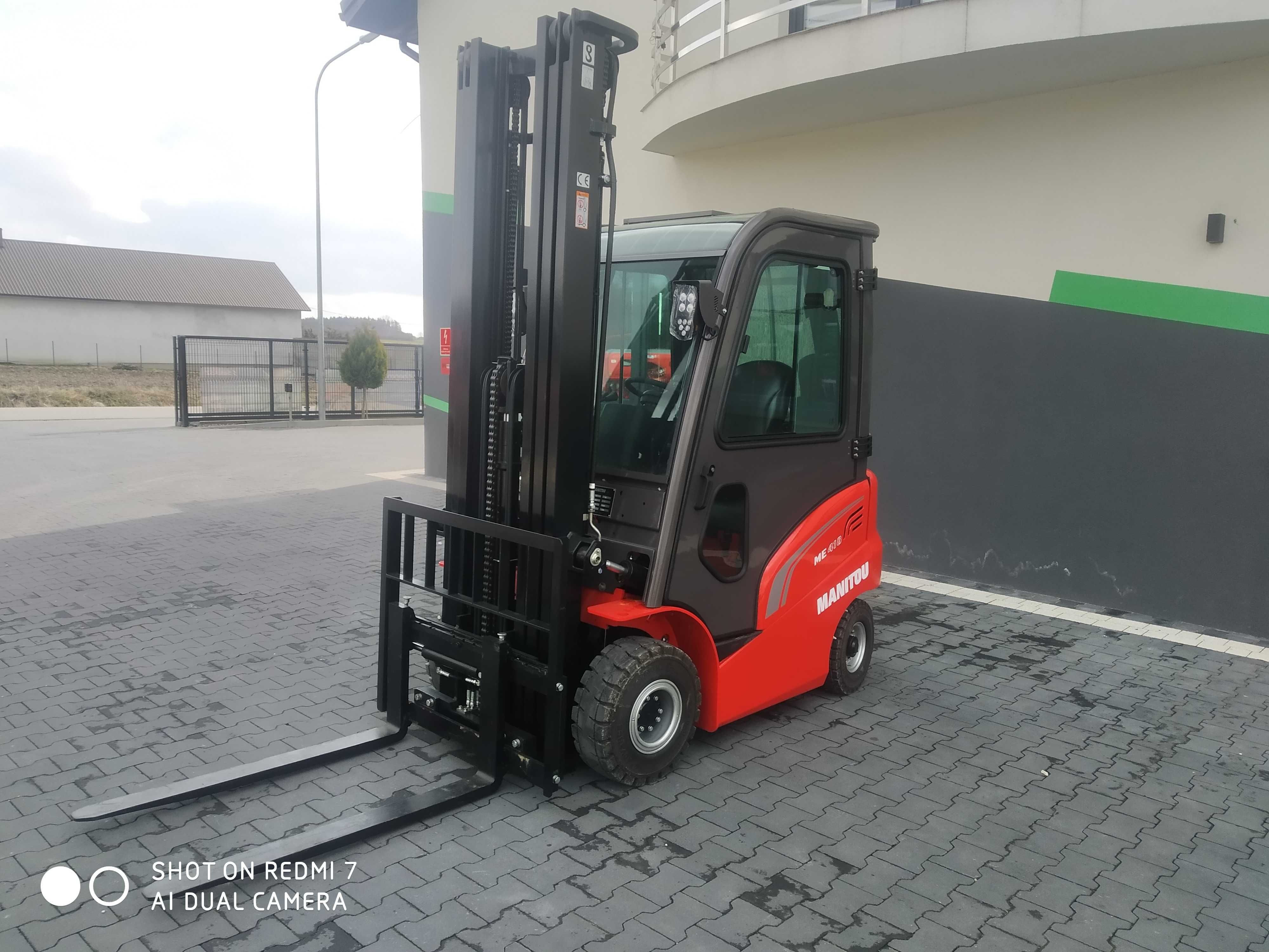 Wózek widłowy elektryczny MANITOU ME418 48V Triplex 6m NOWY!