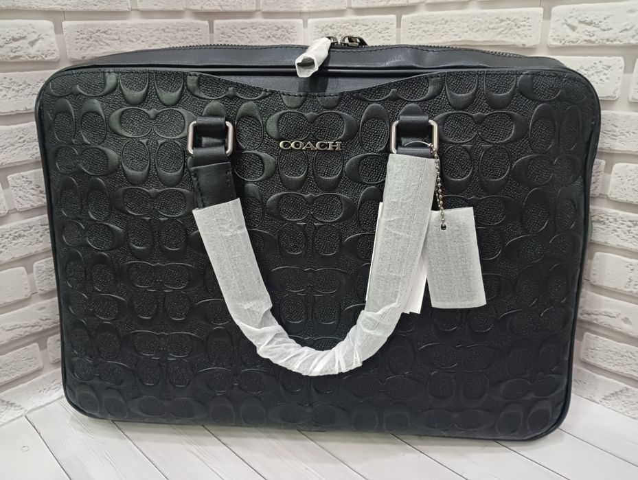 Портфель шкіряний Coach сумка для документів А4 діловий для ноутбука