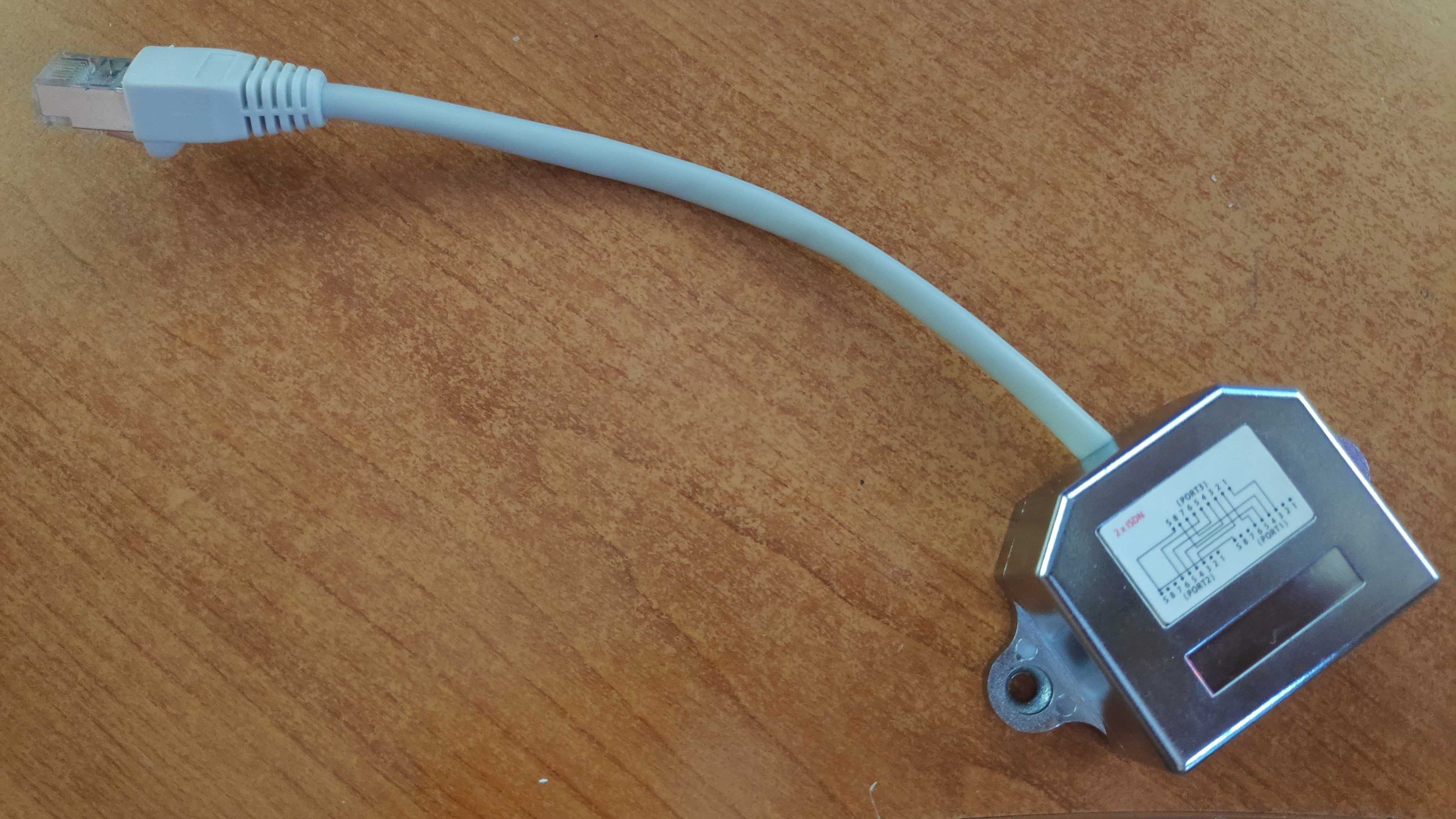 Adapter 2 x ISDN LogiLink NP0045 RJ45 -> 2x RJ45,  (2 sztuki)