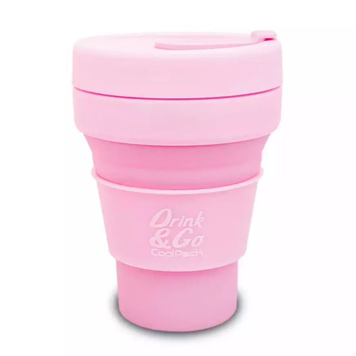 Kubek silikonowy 355 ml pastelowy powder pink. Patio