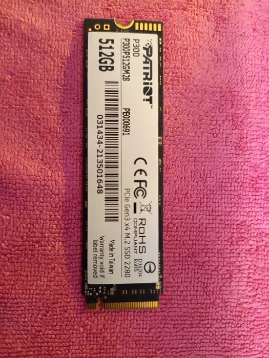 SSD M2 512GB Patriot NVMe + бонус