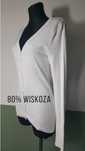 Vila Biały kardigan Sweter Rozpinany Basic Klasyczny XS 34 36