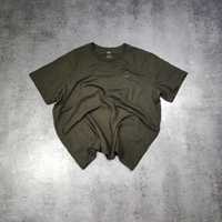 MĘSKA Koszulka Klasyczna Bawełna Khaki Oliwkowa Levis Małe Logo Haft