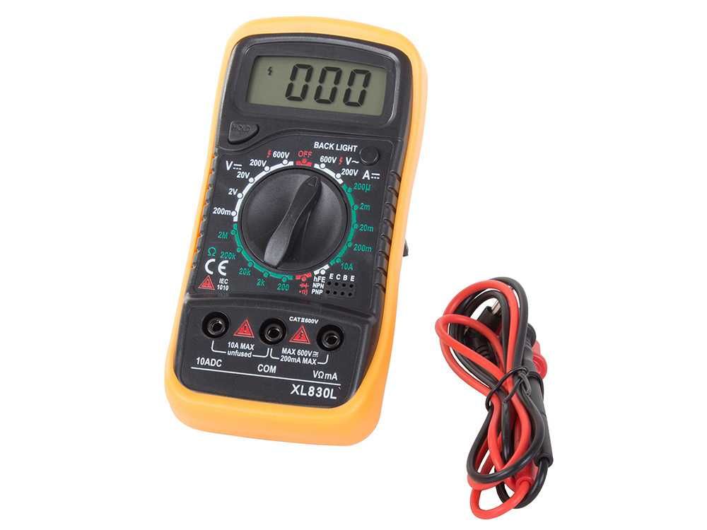Cyfrowy MIERNIK PRĄDU MULTIMETR Tester Napięcia XL830L + Bateria 9V