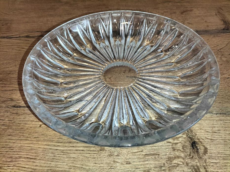 Piękna Kryształowa patera żardiniera/półmisek oryginał kryształowy-PRL