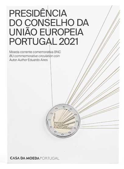 Moeda BNC + Moeda Proof Presidência de Portugal concelho Europeu 2021