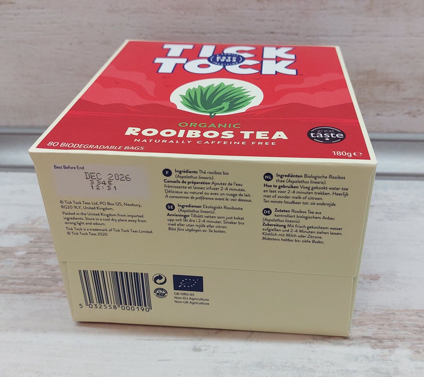 Чай Ройбуш Tick Tock Organic Rooibos Tea