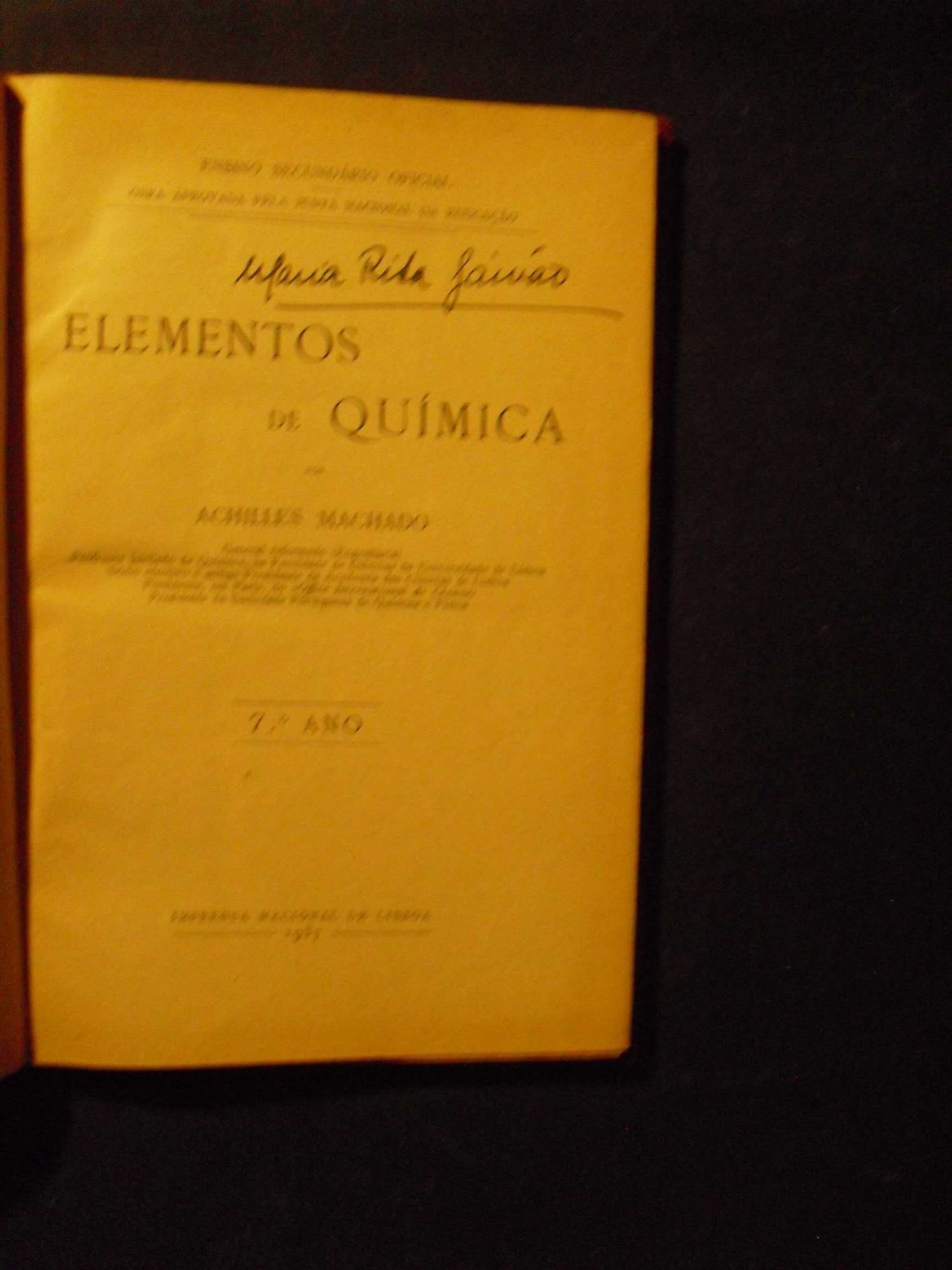 ACHILLES MACHADO-ELEMENTOS DE QUIMICA