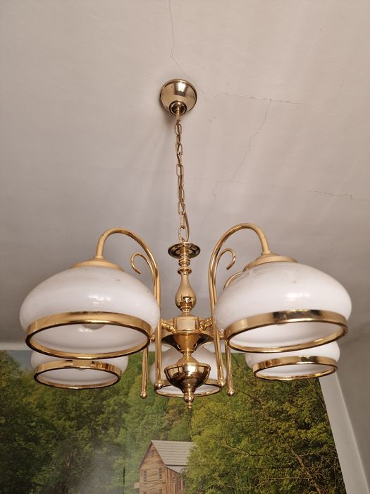 Lampa wisząca złota