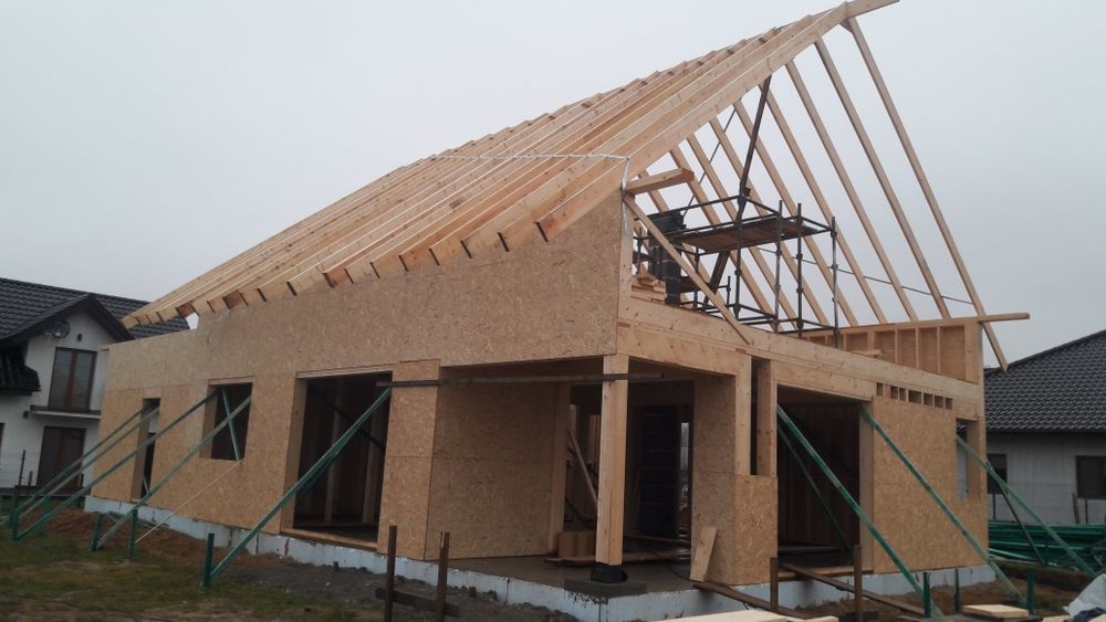 Usługi budowlane  budowa domu szkieletowego pod klucz