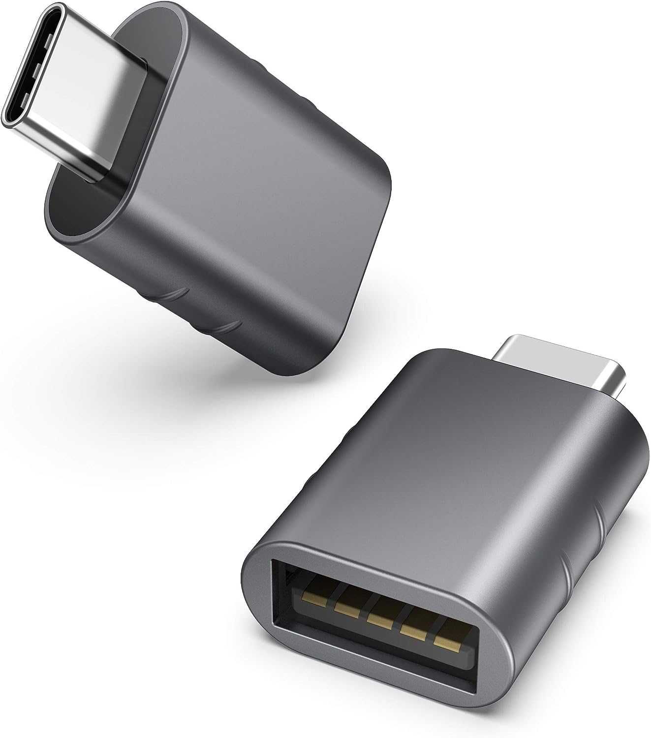 Syntech Adapter USB C na USB 3.0 OTG, 2 Sztuki, Szary