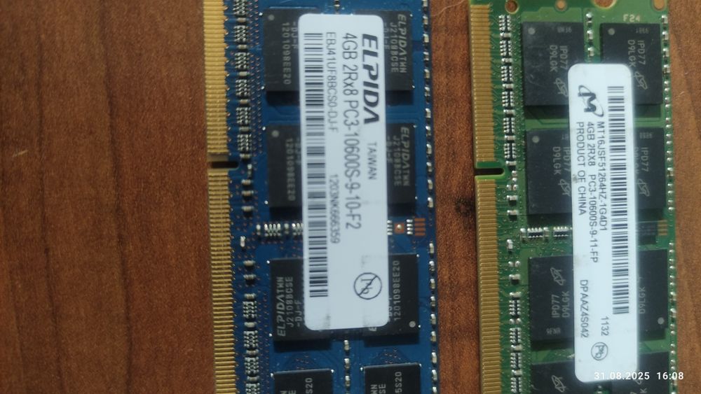 Операт. память SO-DIMM 4GB 1333,также для ПК 4,8Gb.ddr3