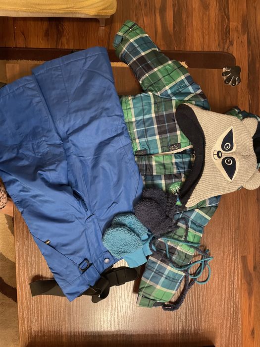 Komplet/Kombinezon chłopięcy na zimę r.86/92