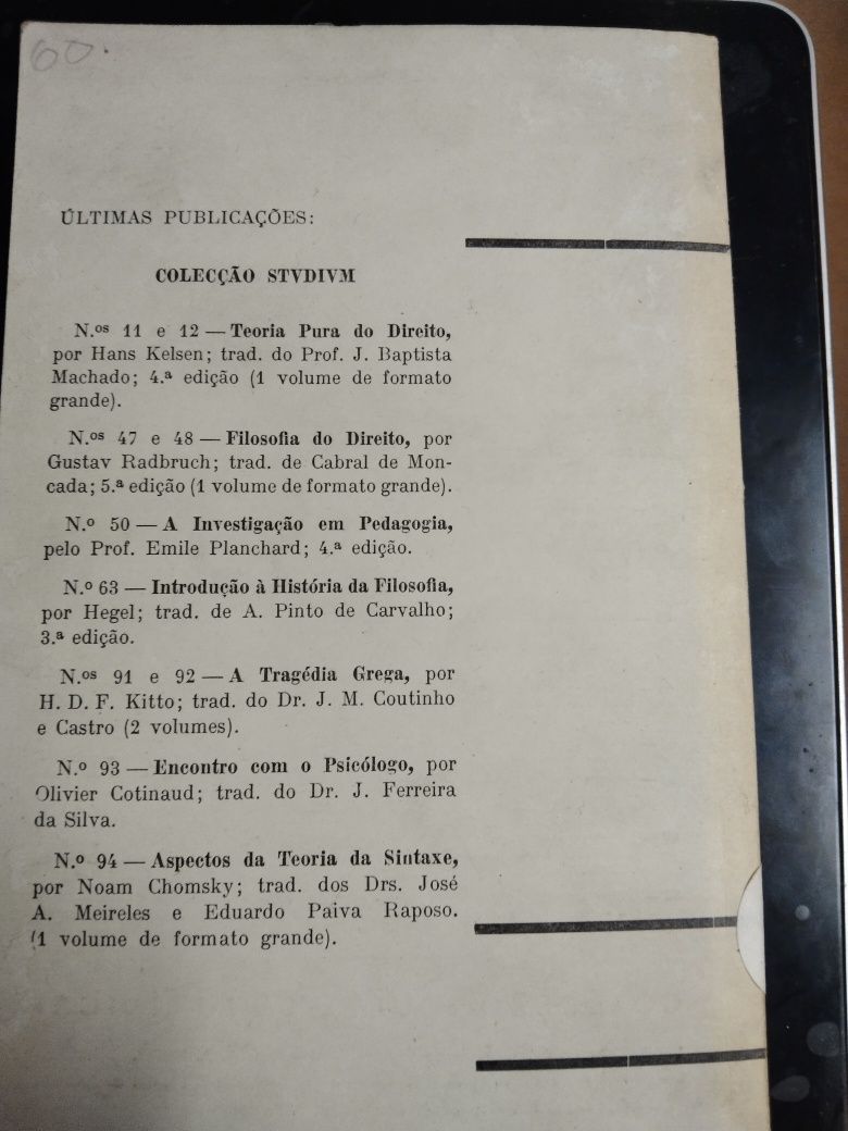 Livro Teoria do conhecimento de 1976