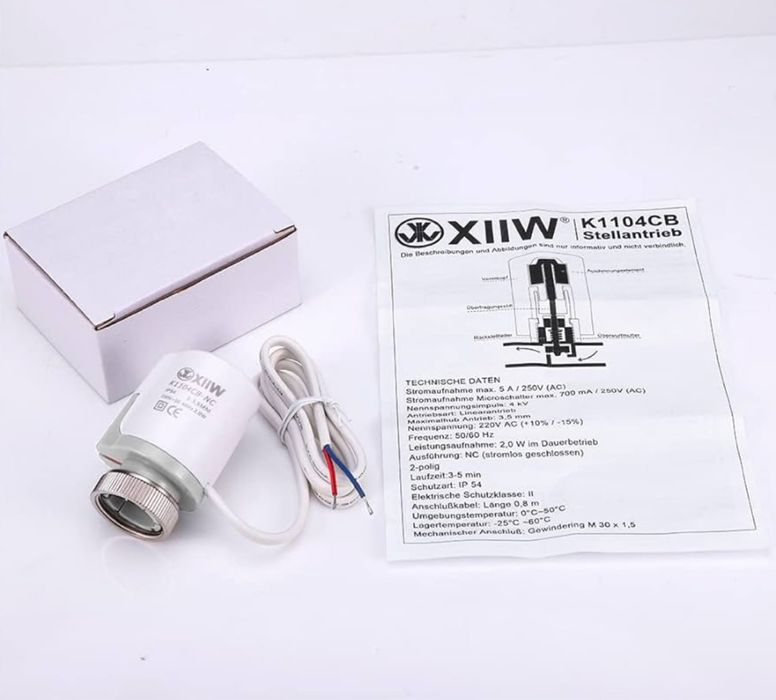 Silniki nastawcze do ogrzewania podłogowego 4 sztuki