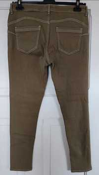 Spodnie jeansy rurki khaki oliwkowe F&F nowe r.42 (14)