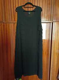 Sukienka czarna na szerokie ramiączka