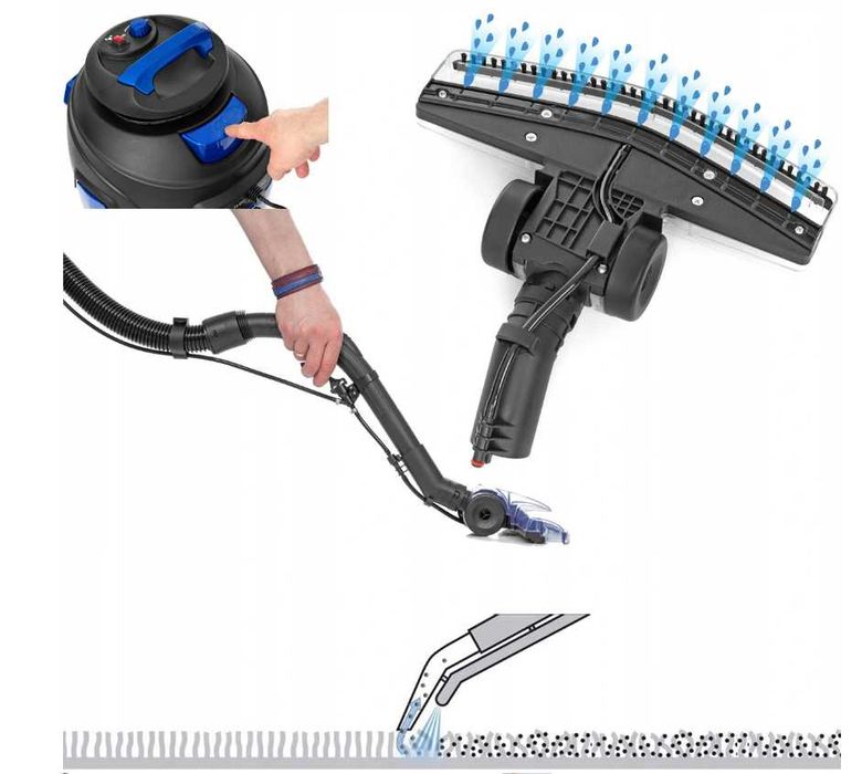 Odkurzacz piorący Kanwood Super Wash,regulacja mocy,1400 W,nowy