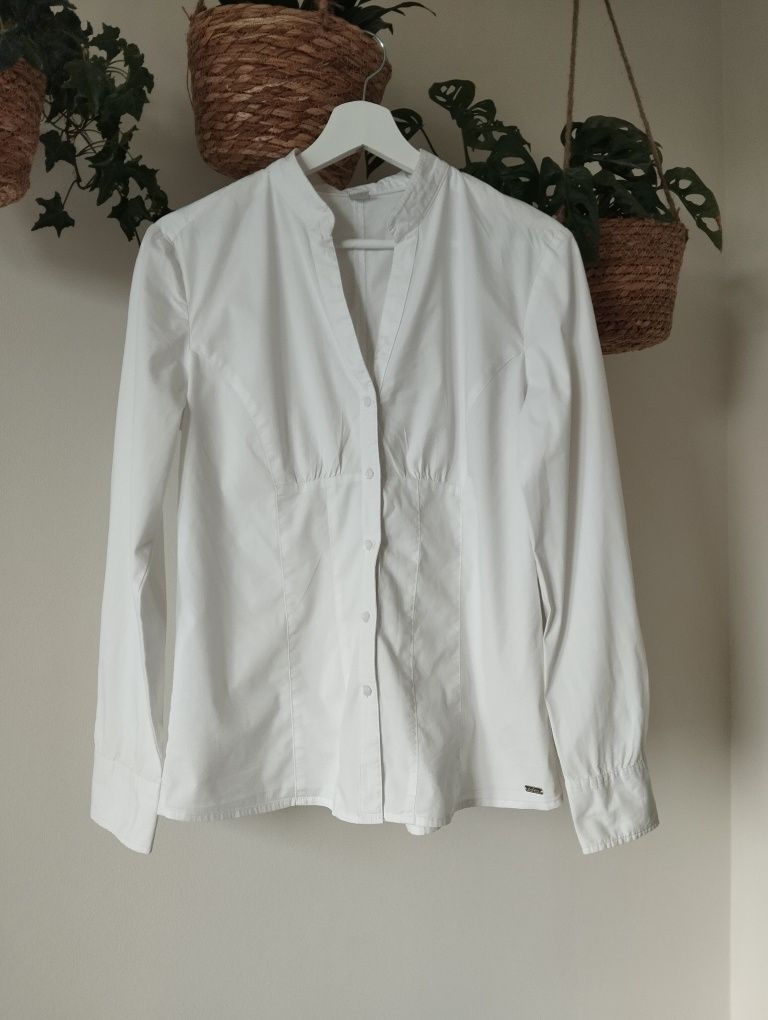 Biała klasyczna, taliowana koszula damska r. 38 s.Oliver