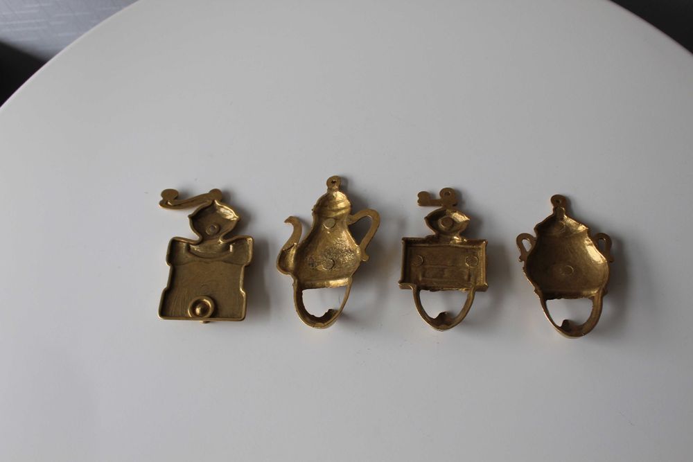 Вешалки для кухни, бронза, Германия, набор, 4 шт