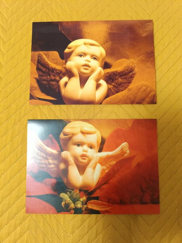 Komplet kartek świątecznych 6 szt. aniołki