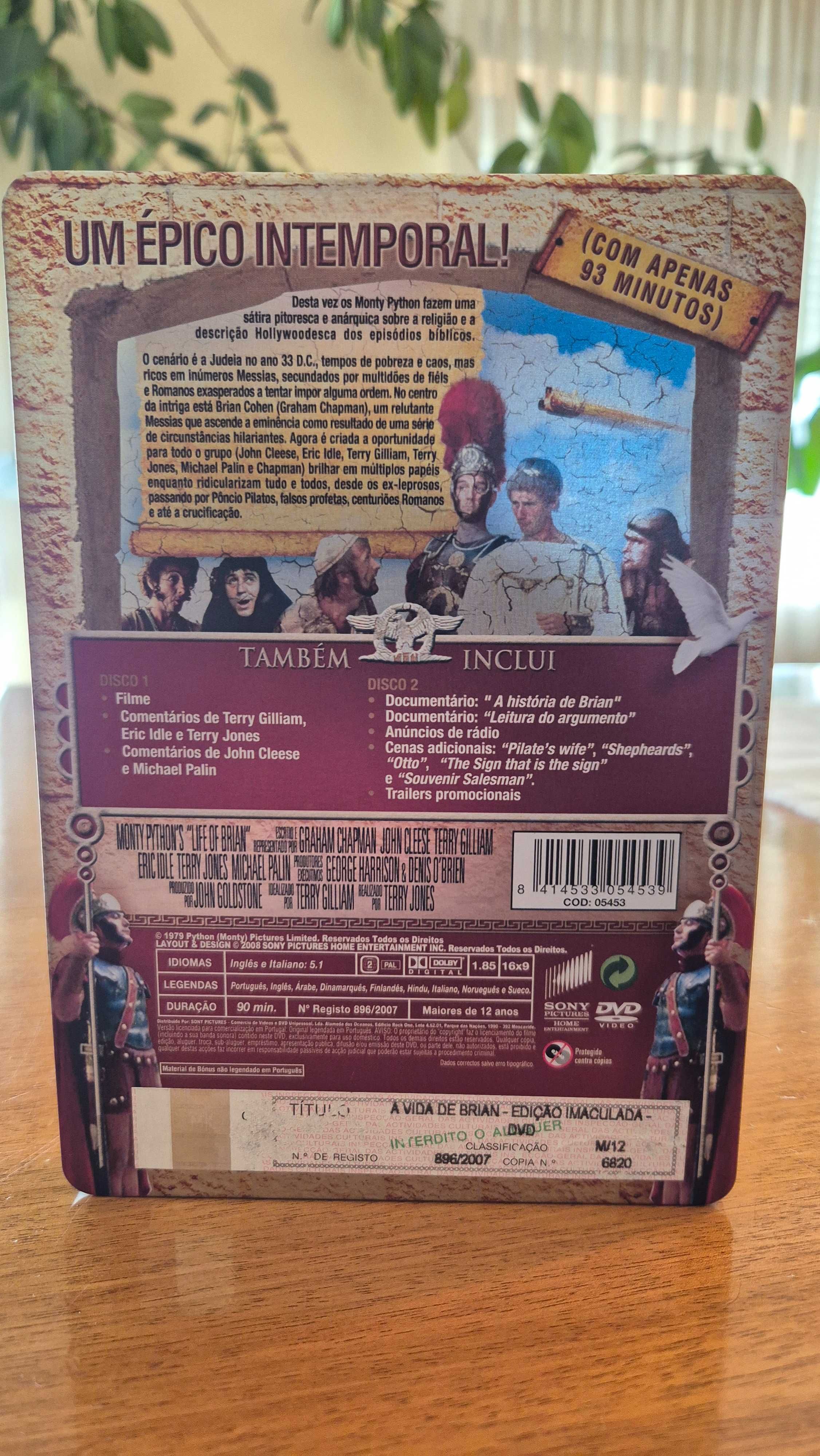 Vendo Filme "A VIDA DE BRIAN", dos Monty Python-Edição Metálica 2 DVDs