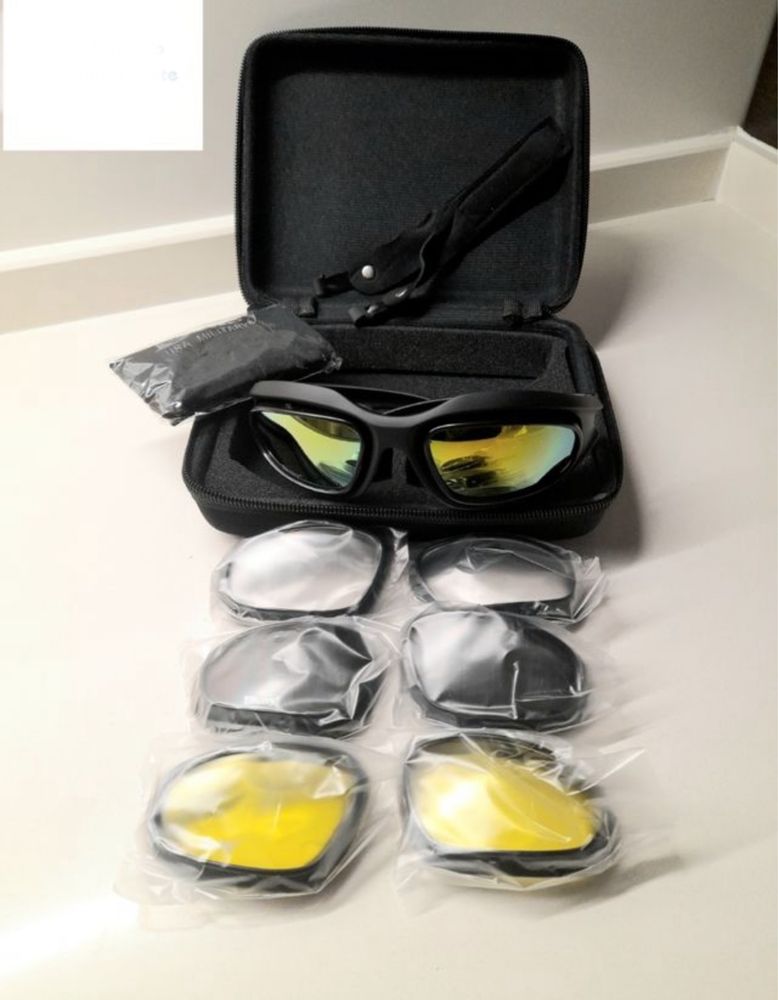 Óculos de proteção multifunções 4 lentes