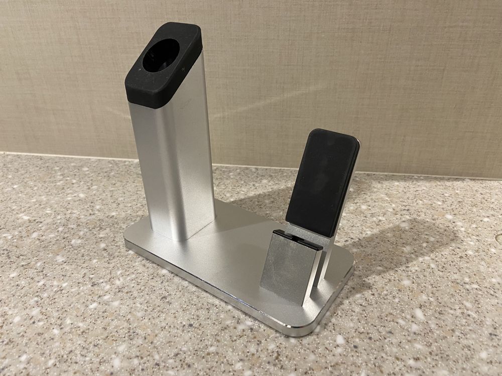 Stacja dokująca do ładowania iPhone apple Watch 2w1 metal podstawka