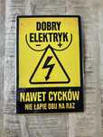 Metalowy znak tabliczka ozdoba dla elektryka