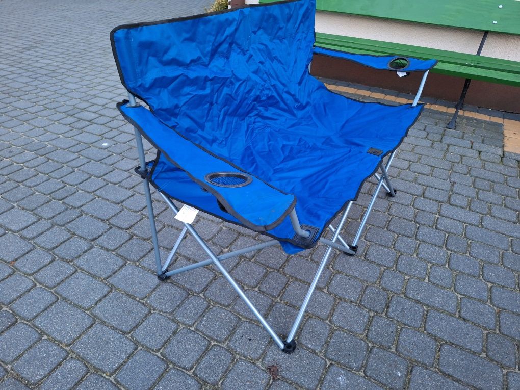 Krzesło turystyczne biwakowe podwójne duże