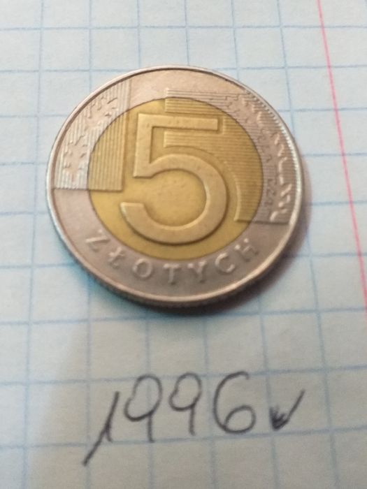 Monety 5 zł z destruktem 94r i 96r