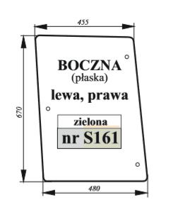 Szyba boczna lewa/prawa pasuje do Steyr/Case/Newholland