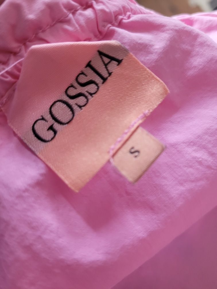 Urocza różowa koszula oversize bufiaste rękawy Gossia