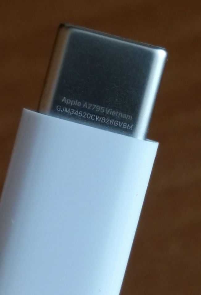60W Кабель Apple USB-C to USB-C 1м (Model A2795). Оригинал, в идеале