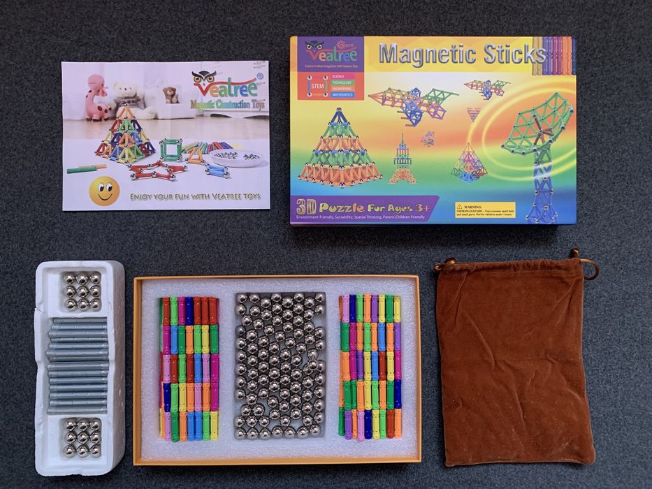 Магнітний конструктор Magnetic Sticks 305 елементів + ПОДАРУНОК