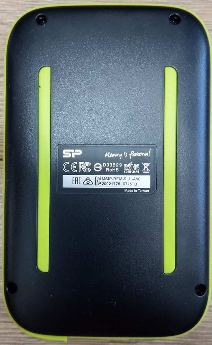 Silicon-power Armor A60, USB 3.1, 5TB. Ударо-брызго стойкий.