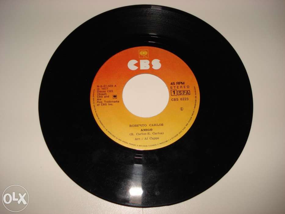 Disco Vinil Single - Roberto Carlos - "Amigo" (1977)