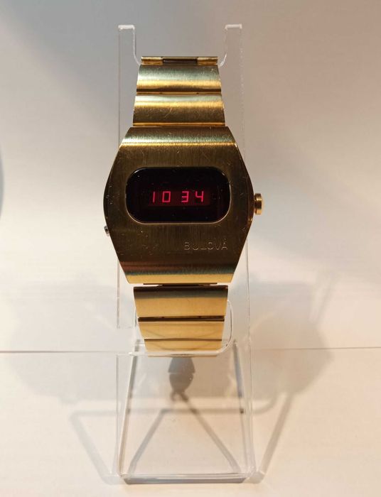 Zegarek LED marki BULOVA model Big Block - vintage! Lata '70