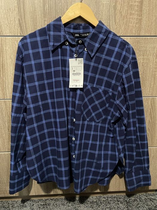 Сорочка картата Зара Zara в клітинку