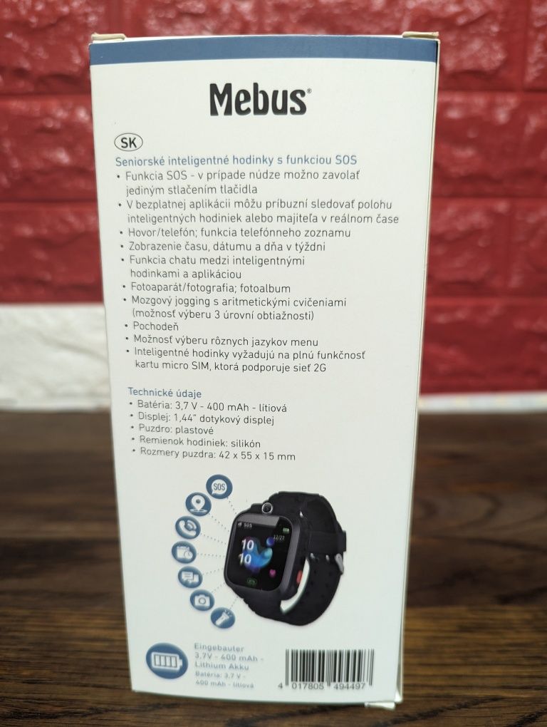 Смарт годинник AmiGo Mebus Camera+LED Black