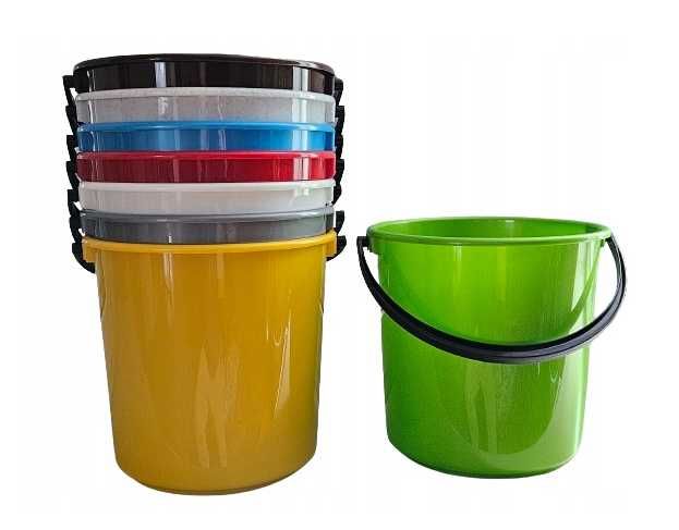 WIADRO WIADERKO PLASTIKOWE  8 litrów mix kolorów !
